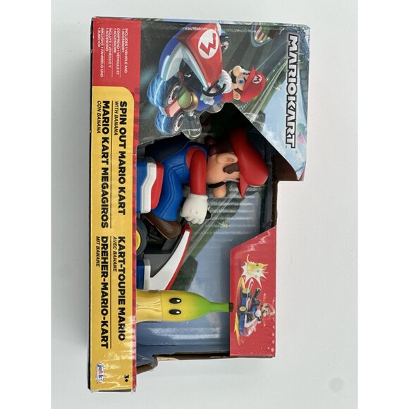 Mario Kart Spin Out Toy With Banana - 360° Rotating Action - Ages 3+ - Picture 5 of 5